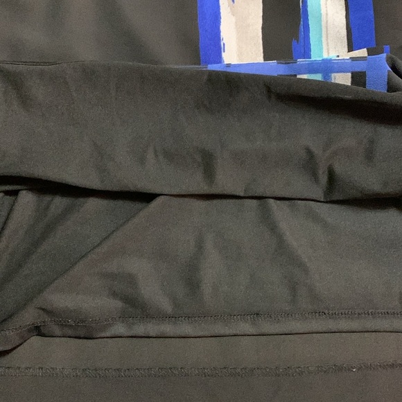 Liz Claiborne Women’s Abstract Black/Blue Size XL Blouse Office Artsy - Picture 5 of 12